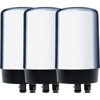 Brita Tap Water Filtration System Replacement Filters for Faucets, 3 Count, Chrome