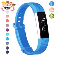 JOMOQ Replacement Bands Compitable for Fitbit Alta Ace, Kids Women Men Soft Sport Breathable Silicone Waterproof Wristbands with Secure Metal Buckle for Ace Activity Tracker Boy Girl /5.0-7.0 inch