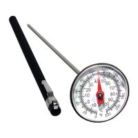 Compost Thermometer, Waterproof Dial Stainless Steel Soil Thermometer - 1.5 Inch Diameter 0-220 Fahrenheit Dial, 5" Inch Temperature Probe Garden Thermometer - Hay Bale Thermometer