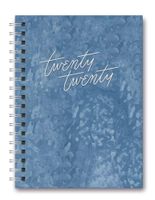 Orange Circle Studio 2020 Leatheresque Large Tabbed Spiral Agenda, Slate Blue