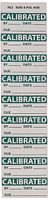 NMC INL3 Inspection Label, Legend"CALIBRATED", 2-1/4 Length x 1" Height, Pressure Sensitive Vinyl, Green on White (Pack of 27)