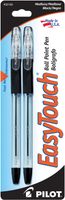 PILOT EasyTouch Ballpoint Stick Pens, Medium Point, Black Ink, 2-Pack (32100)