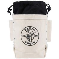 Klein Tools 5416TC Top Closing Load Rated Bolt Bag with 3-Inch Drawstring, Made of Heavy-Duty No. 4 Canvas