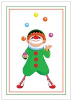 NW Pitney Ink Clowns Children's Birthday Card, 5 x 7 Inches (1165CBD)