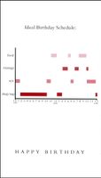 Quiplip Schedule Graph (6-Pack) Birthday Greeting Card