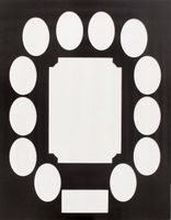 BarnwoodUSA 12 Years of School Pictures or Sports Pictures Bevel Cut Picture Mat (Mat Only) (11x14, Black)