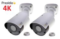 Q-See 4K 8MP Presidio Archer Bullet Camera with Color Night Vision Ultra HD IP Surveillance with H.265+ and IVA, VCA (2-Pack AR4KB1.1)
