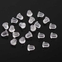 Clear Earring Backs Safety Rubber Earring Back Pads, 500 Pieces in Package