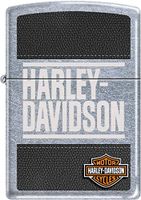 ZIPPO Leather Harley Davidson Street Chrome