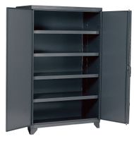 Edsal EHD7848 Industrial Gray 14 Gauge Steel Storage Cabinet, 4 Adjustable Shelves, 1600 lb. Capacity, 78" Height x 48" Width x 24" Depth
