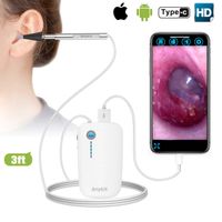 Otoscope iPhone, Anykit Upgraded 4.3mm 720P HD Ear Camera Digital Otoscope Ear Scope Camera with 6 LED Lights and Earwax Removal Tool for iPhone and Android Smartphone