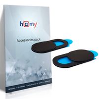 Black Web Camera Sliding Cover kit [2-Pack]. Laptop Webcam Strong Adhesive Protector only 0.7mm Thin Compatible with Any Desktop Computer, laptops, MacBook, iMac etc.
