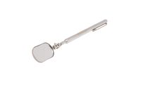 Steelman 21-Inch Telescoping Auto Inspection Mirror, Articulating 1 x 2-Inch Rounded Rectangular Mirror, Pocket Clip, Plated Brass