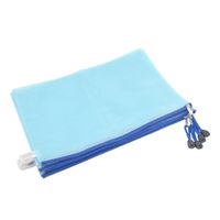 Uxcell Soft Plastic School Stationery A4 Files Paper Bags, 4-Piece,Light Blue