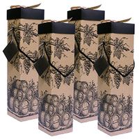 EndlessArtUS Wine Gift Box 4pcs Set Montrachet Barrels, Easy to Assemble and No Glue Required.