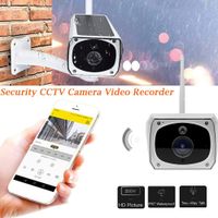 PQFYDS Wireless Security Camera, IP67 Waterproof Outdoor Security Camera, 1080P 2.0M Solar Battery Power CCTV Camera Video Recorder Two-Way Audio & Night Vision WiFi Security Camera