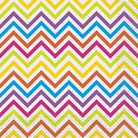 Rainbow Chevron Party Napkins, 16ct