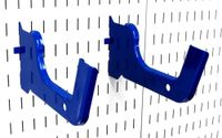 Wall Control Heavy Duty Pegboard Hook Slotted Hook Pair - Slotted Metal Pegboard Heavy-Duty Hooks for Wall Control Pegboard and Slotted Tool Board - Blue