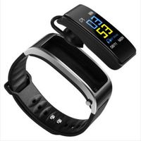Deysen 2-in-1 Smart Bracelet with Bluetooth Earphone,Smart Bracelet Talk Band (Gray)