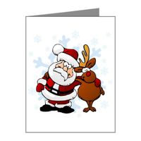 Note Cards (10 Pack) Santa Claus & Rudolf: Best Friends Forever