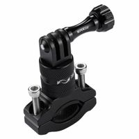Kinrui Aluminum Alloy Bike Bicycle Handlebar Stand Mount Holder for GoPro Hero Camera (Black)