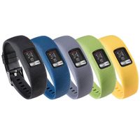 QGHXO Band for Garmin Vivofit 4, Soft Silicone Replacement Watch Band Strap for Garmin Vivofit 4 Activity Tracker, Small, Large, Ten Colors (5PCS Bands-Boy, Large)