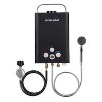 Tankless Water Heater, GASLAND Outdoors BE158B 1.58GPM 6L Portable Gas Water Heater, Instant Propane Water Heater, Overheating Protection, Easy to Install, Use for RV Cabin Barn Camping Boat, Black