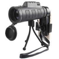 ZZOOI Cell Phone Monocular Telescope Zoom HD 40x60 with Compass Phone Clip Night Vision Monoculars Hunting Optics Outdoor Spotting Take A Photo