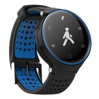 Padgene Sports Bracelet, Bluetooth 4.0 Fitness Activity Tracker IP68 Waterproof Smart Watch Sport Tracker Health Wireless Monitor Wristband with Sleep Monitor and HD Touch Screen (Black Blue)
