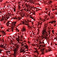 Black Cat Avenue 2 LB Red Crinkle Cut Paper Shred Filler for Gift Wrap and Basket Filler