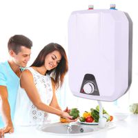 Water Heater, 110V 1500W Electric Instant Tankless Hot Water Heater Kitchen Shower Hot Water System Waterproof for Bathroom Kitchen Hotel (USA Stock)