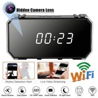 DSstyles 4K Camera 1080P WiFi HD Mirror Wireless Security Alarm Clock with Night Vision