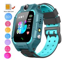 TOPCHANCES Kids Smart Watch Phone, Positioning Tracker Not GPS SOS Call Safe Anti-Lost Monitor Touch Screen Phone Watch for 3-12 Years Old Kids Gift (Black + Green)