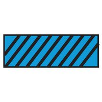 Surgical Instrument Identification Sheet Tape Diagonal Black Stripe Blue