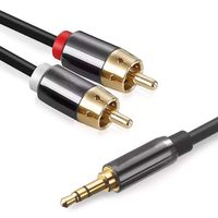RCA Audio Cable 3.5mm Male to 2-Male RCA Cable, Y Splitter Design Stereo Audio RCA Male Cable (10 Feet)