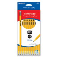 BAZIC Pre-Sharpened #2 Premium Yellow Pencil (12/Pack)(Case of 144)