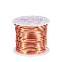 BENECREAT 12 17 18 Gauge Aluminum Wire (18 Gauge,492 FT) Anodized Jewelry Craft Making Beading Floral Colored Aluminum Craft Wire - Copper