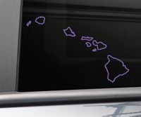 Hawaii Vinyl Decal Laptop Car Truck Bumper Window Sticker, 5" x 8", Purple