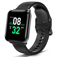 BlitzWolf Smart Watch, Smartwatch IP68 Waterproof, 1.3 inch HD Screen Activity Fitness Trackers with Heart Rate Monitor, Step Counter, Sleep Monitor, Pedometer Watch for Men Women for iPhone Android