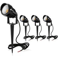 MEIKEE 7W LED Landscape Lights Low Voltage Outdoor Spotlight Led Pathway Lights Landscape Light Warm White IP66 Waterproof for Driveway, Yard, Lawn, Flood, Swimming Pool,Outdoor Garden Lights (4 Pack)