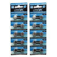 20 pcs AG10 GP189 SR54 LR1130 L1131 1.5V Alkaline Button Cell Battery HyperPS