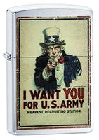 Zippo U.S. Army Brushed Chrome Lighter