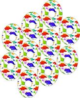 Freestyle Libre Precut Dinosaur Design Adhesive Patches - 10 Pack