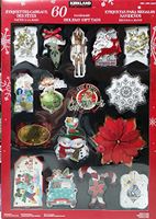 KIRKLAND SIGNATURE Handmade Holiday Gift Tags, 60 Count, Multi-Color