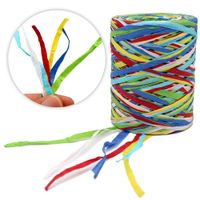 G2PLUS Colored 262 Feet Raffia Paper Ribbon,6 Colored Packing Paper String Perfect for Gift Wrapping and DIY Decoration