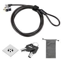 Laptop Cable Lock Hardware Security Cable Lock Anti Theft Compatible for Laptops, iMac & Other Devices with Lock Slot- New Smaller & Stronger Pivoting Lock Head