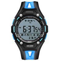 T0006 Electronic Fitness Tracker Digital Sports Bluetooth Smart Watch Waterproof Pedometer Remote Camera Incoming Call or Message Alert Reminder for IOS & Android Smartwatch Men & Boys (Blue Strap)