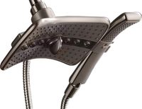 Brushed nickel high pressure Shower heads combo with multi spray setting fixed shower head and handheld shower head