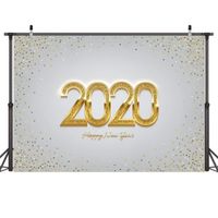 Alisena 1Pack 49.2x31.5inch 2020 Happy New Year Backdrop Photography Background Party New Year Eve Christmas Eve Party Backdrop Winter Holiday Photo Props