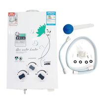 Tankless Water Heater, DOMINTY 6L House Instant Liquid Propane Gas Hot Water Heater, Outdoor Easy Installation for Home Bathroom Use+Shower Head - Mounted Water Heater